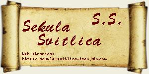 Sekula Svitlica vizit kartica